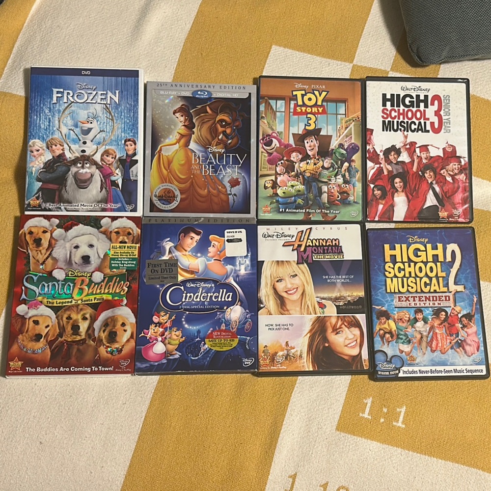 Disney DVD Set with Colorful Covers